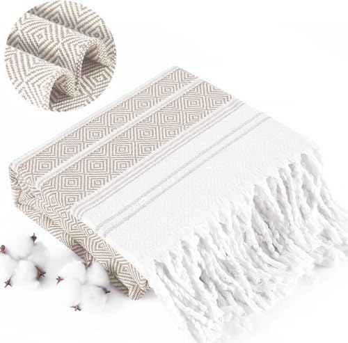 Boho Woven Throw Blanket, Cotton, Option 1