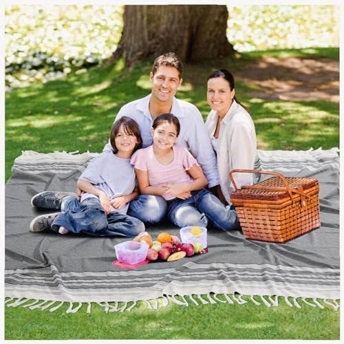 Boho Woven Throw Blanket, Cotton, Option 3