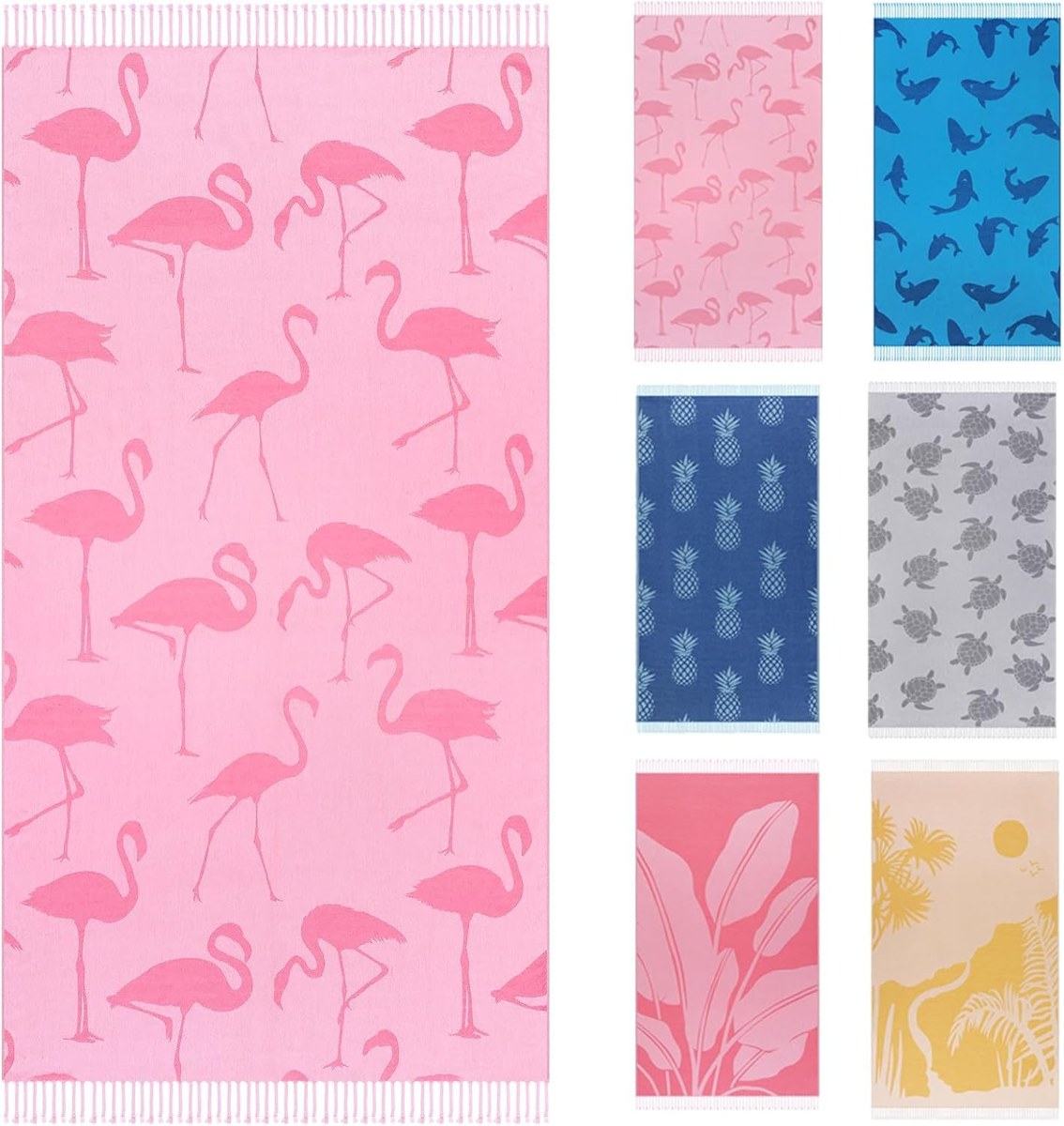 Genovega Cotton Turkish Beach Towel 72 x 36, Printed