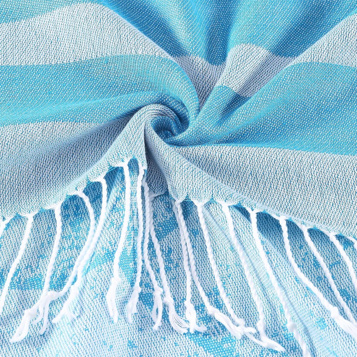Genovega Cotton Turkish Beach Towel, Blue Dolphin, view 5
