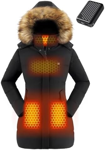 Graphene Heated Jacket for Women, 5 Heating Zones, Option 2