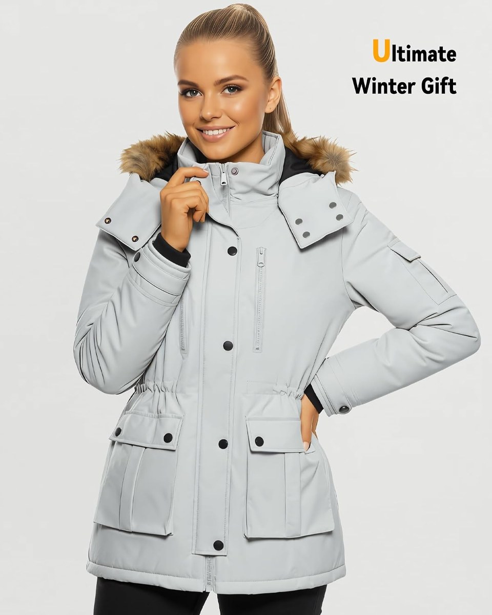 Genovega Graphene Heated Puffer Jacket for Women, Long, view 5