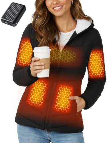 Heated Fleece Jacket for Women, Battery Included, Option 4