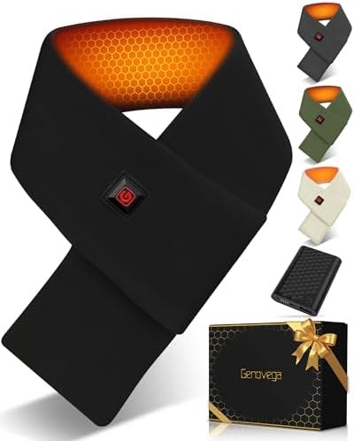 Heated Scarf with 6000mAh Battery, Women and Men, Option 1