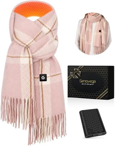 Heated Scarf Neck Warmer with Power Bank, Women and Men, Option 1