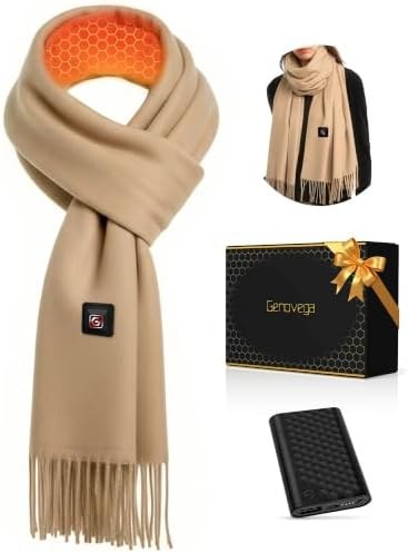 Rechargeable Heated Scarf Shawl, Women and Men, Option 1