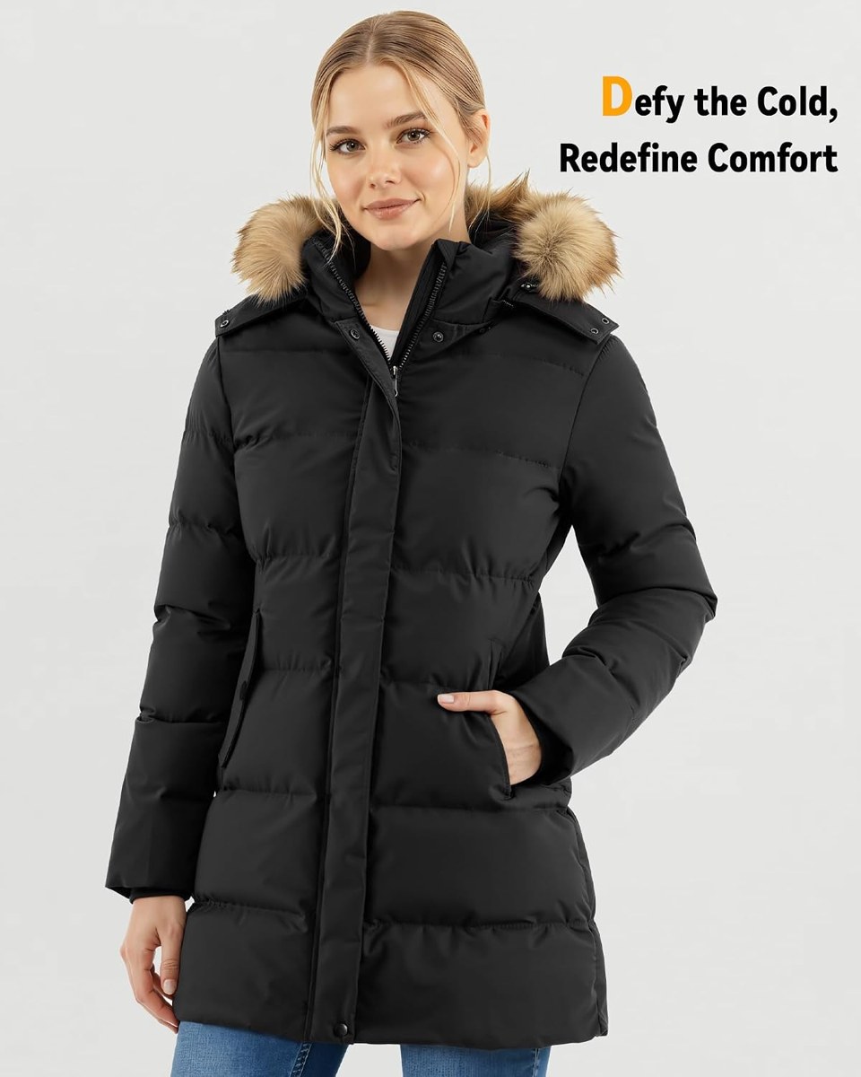 Genovega Long Heated Puffy Coat for Women, Battery Included, view 5