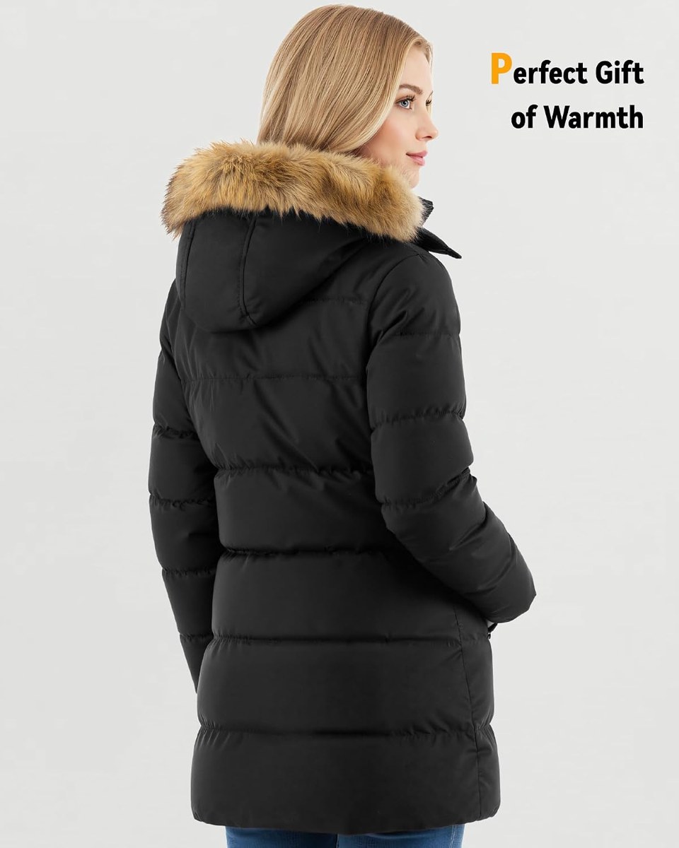 Genovega Long Heated Puffy Coat for Women, Battery Included, view 6