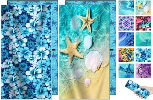 Microfiber Beach Towels 2-Pack, Sandproof, Option 1