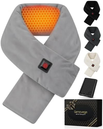 Neck Heating Pad Heated Scarf Wrap, Light Grey