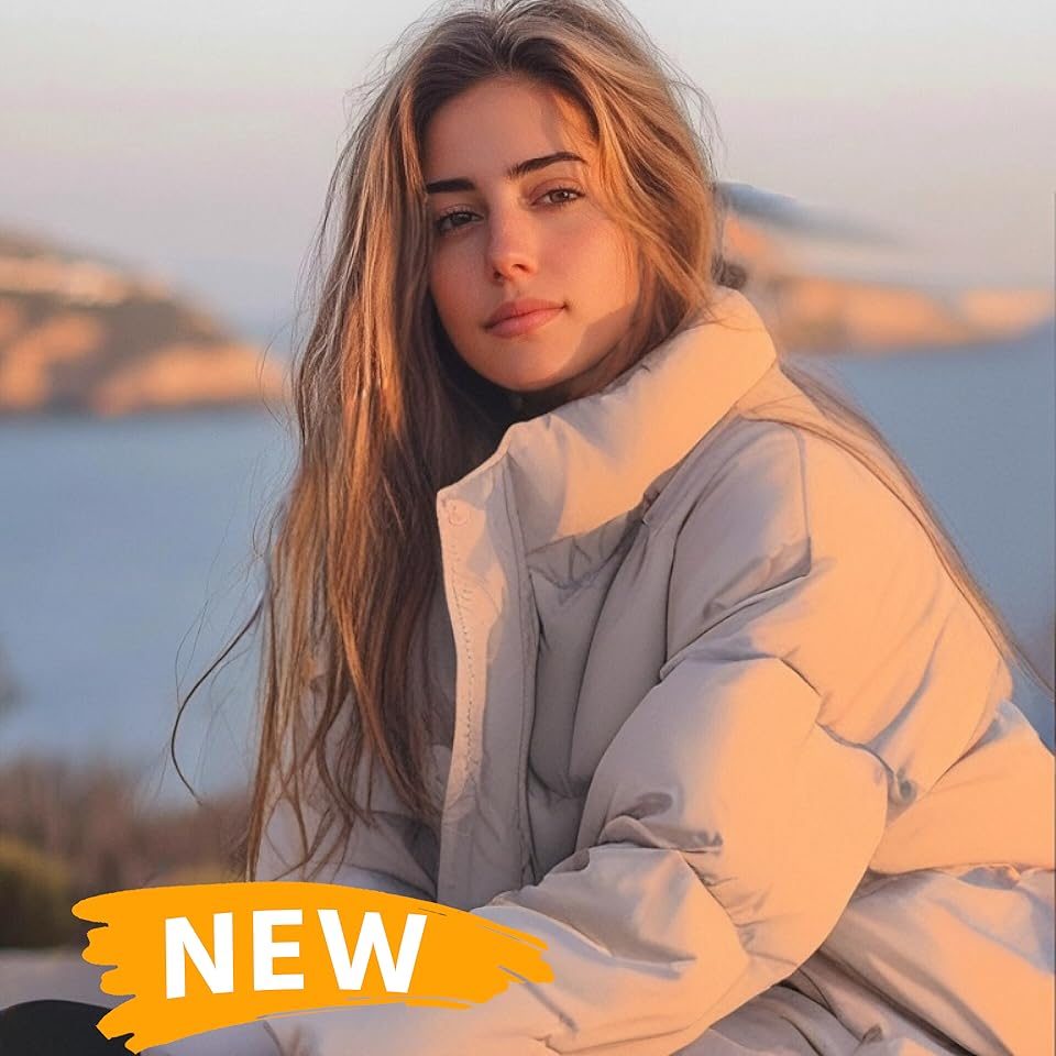New Genovega heated puffer jacket by the sea