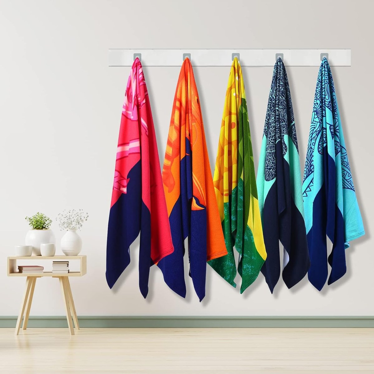 Genovega Oversized Beach Towels 2-Pack, Shark and Turtle, view 5