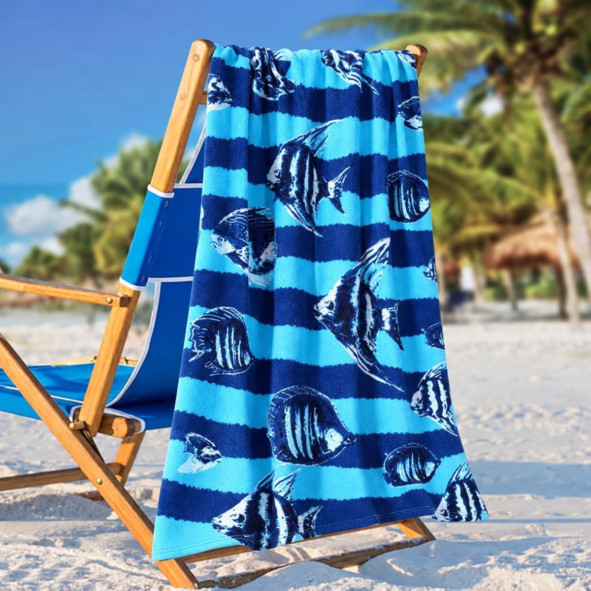 Genovega Oversized Terry Beach Towel, 36 x 72, view 2