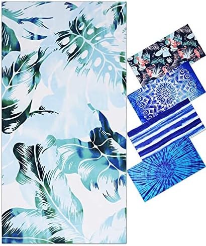 Oversized Terry Beach Towel, 36 x 72, Plam Green