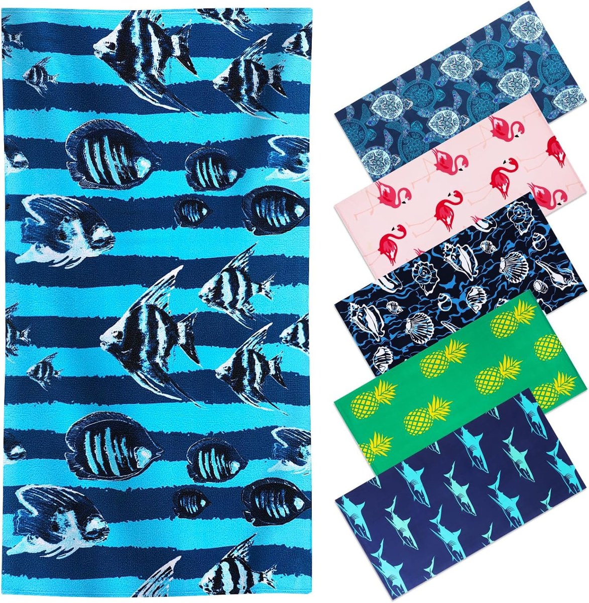 Genovega Oversized Terry Beach Towel, 36 x 72