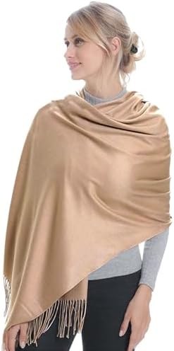 Pashmina Scarf Wrap Shawl for Women, Champagne