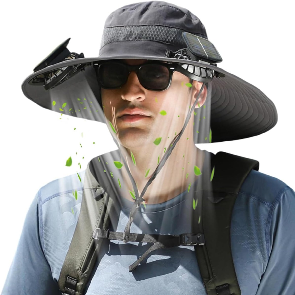 Genovega solar fan hat and compression socks
