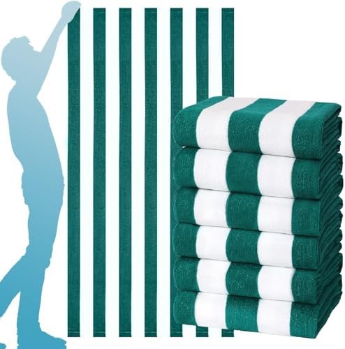 Striped Beach Towels 6-Pack, 72 x 40 Inch, Option 2