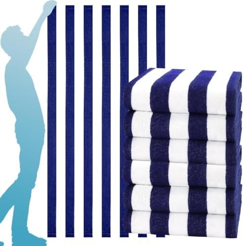 Striped Beach Towels 6-Pack, 72 x 40 Inch, Option 5