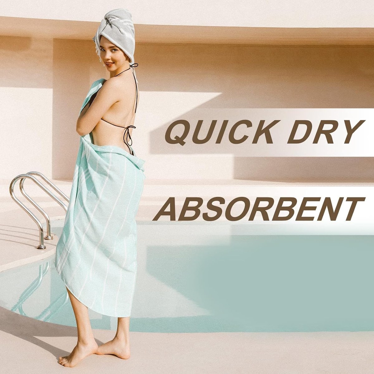 Genovega Turkish Beach Towels 2-Pack, Sand Free, view 5