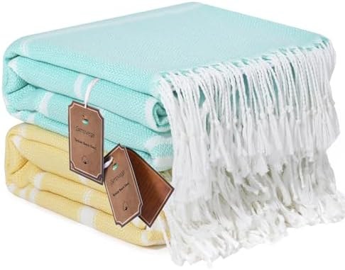 Turkish Beach Towels 2-Pack, Sand Free, Option 1