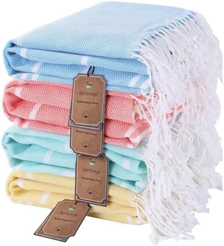 Turkish Beach Towels 2-Pack, Sand Free, Option 3