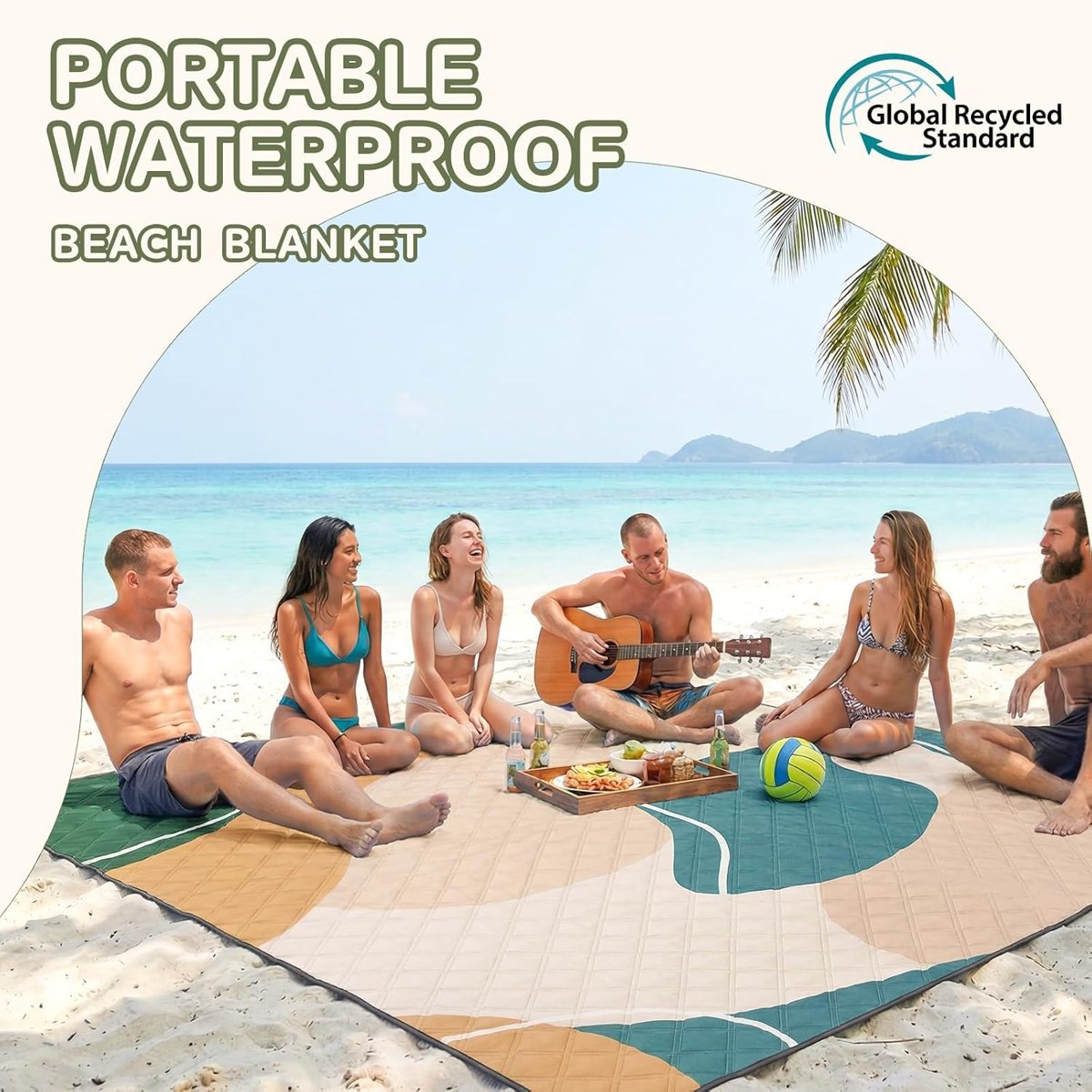 Genovega Waterproof Beach Blanket, Gift Edition, view 3